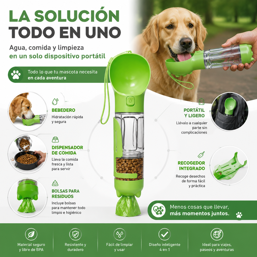 Botella Portatil 4 en 1