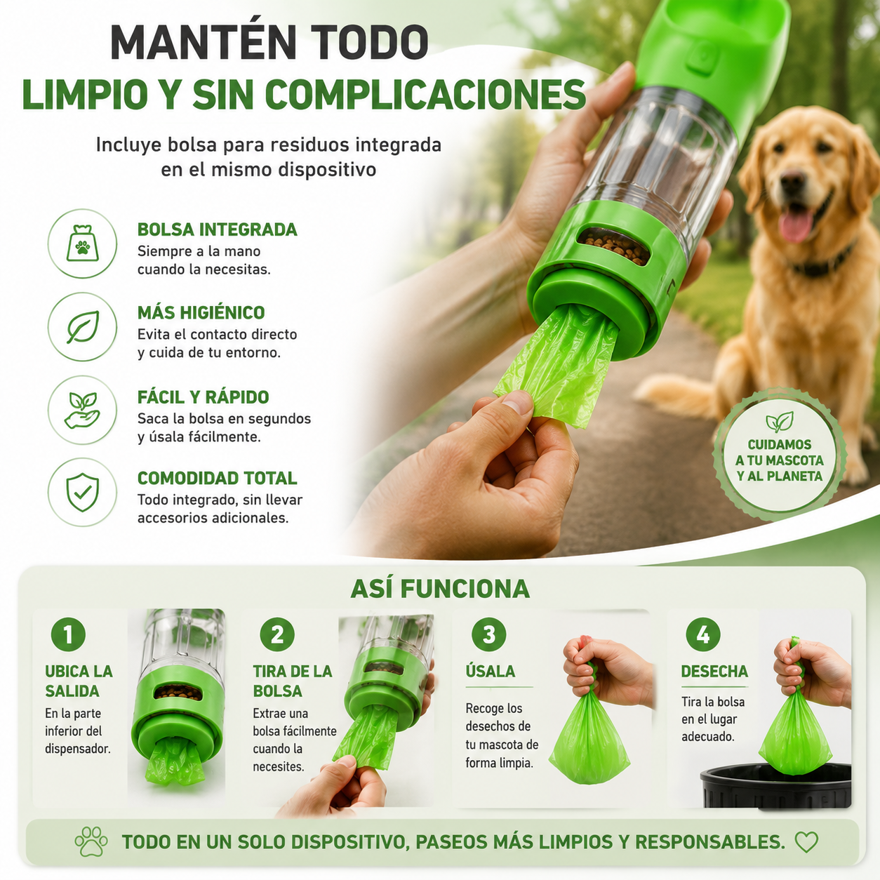 Botella Portatil 4 en 1
